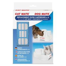Cat Mate Replacement Filter Cartridge for Pet Fountain (Option: 6 Count)