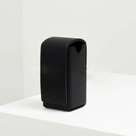 Portable Pet Garbage Bag Leather Dispenser For Going Out (Color: black)