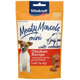 Vitakraft Meaty Morsels Mini Chicken Recipe with Beef and Carrots Dog Treat (Option: 1.69 lb)